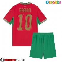 Otroške Nogometnih dresov Maroko Brahim Diaz #10 Domači SP 2026 Kratki rokavi (+ hlače)